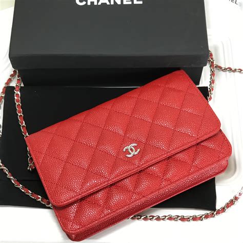 chanel wallet on chain chevron red|Chanel wallet on chain preis.